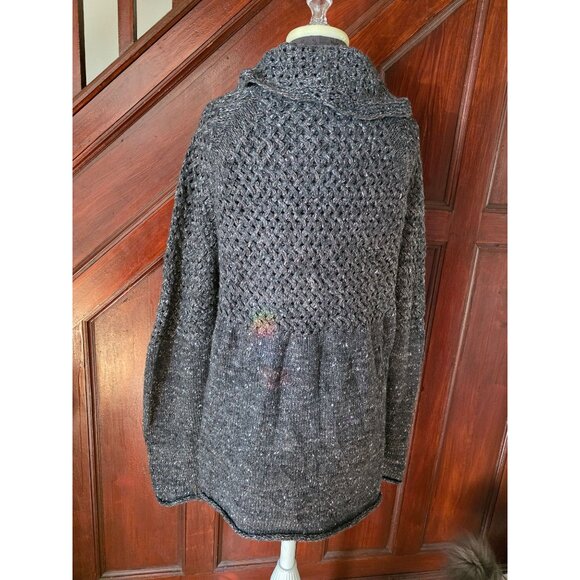 Chicos Womens Wool Blend Knit Cardigan Sweater Size 3 Gray Button Closure XL - Picture 3 of 8